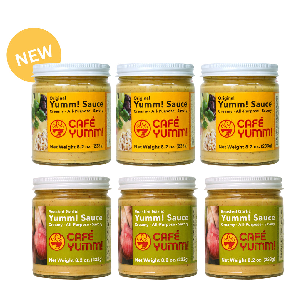 Yumm! Sauce® - Mix Pack: Original & Roasted Garlic, six jars